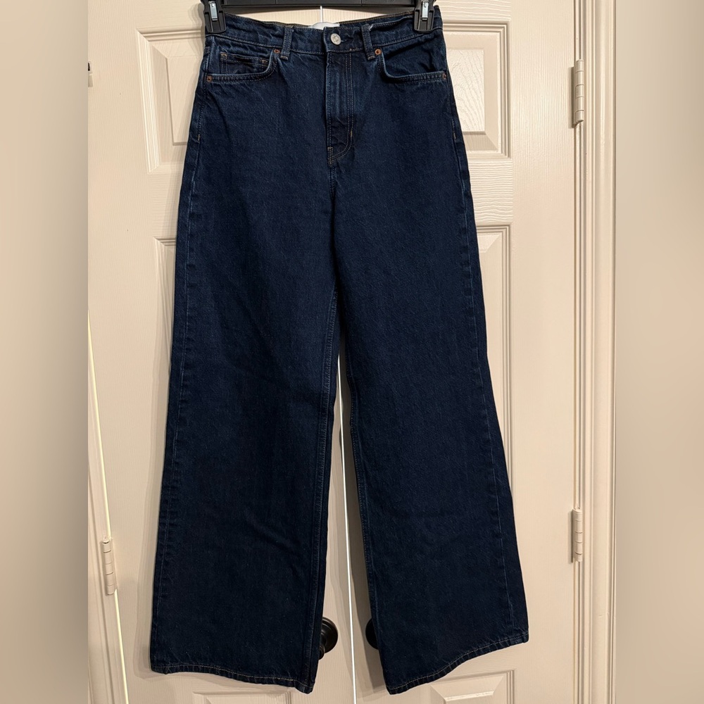 Reformation Cary High Rise Slouchy Wide Leg Jeans Sz25 Excellent Condition - Picture 4 of 6